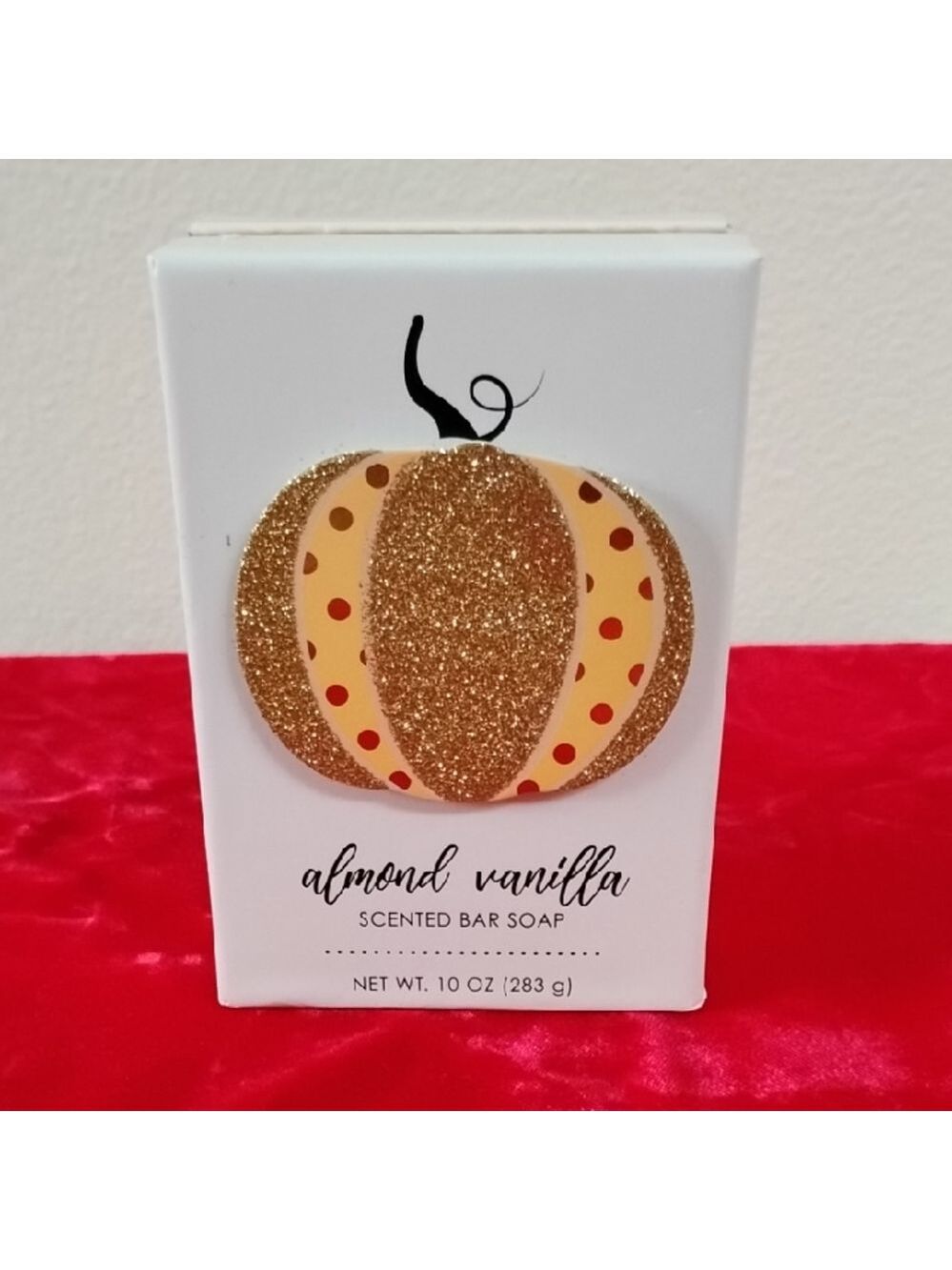 D- New Almond Vanilla Bar Soap with Gold Glitter by
